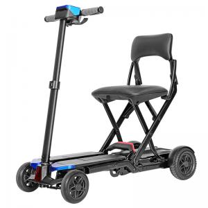 Remote control folding four wheel scooter for the elderly